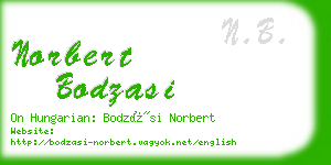 norbert bodzasi business card